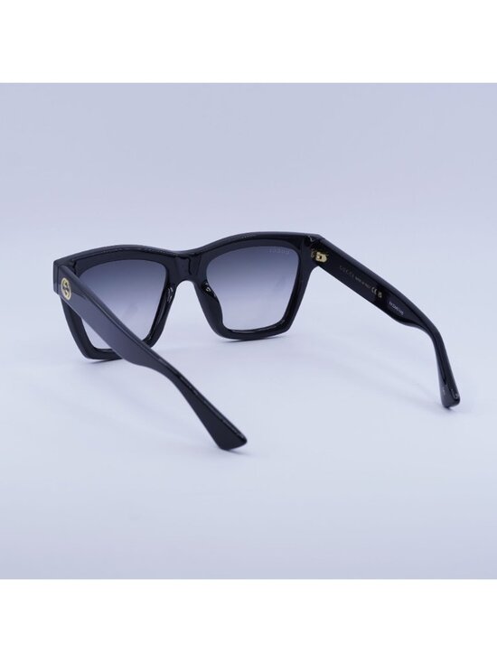 Gucci GG1714S 001 Sunglasses Black Square Frame, Grey Gradient Lenses